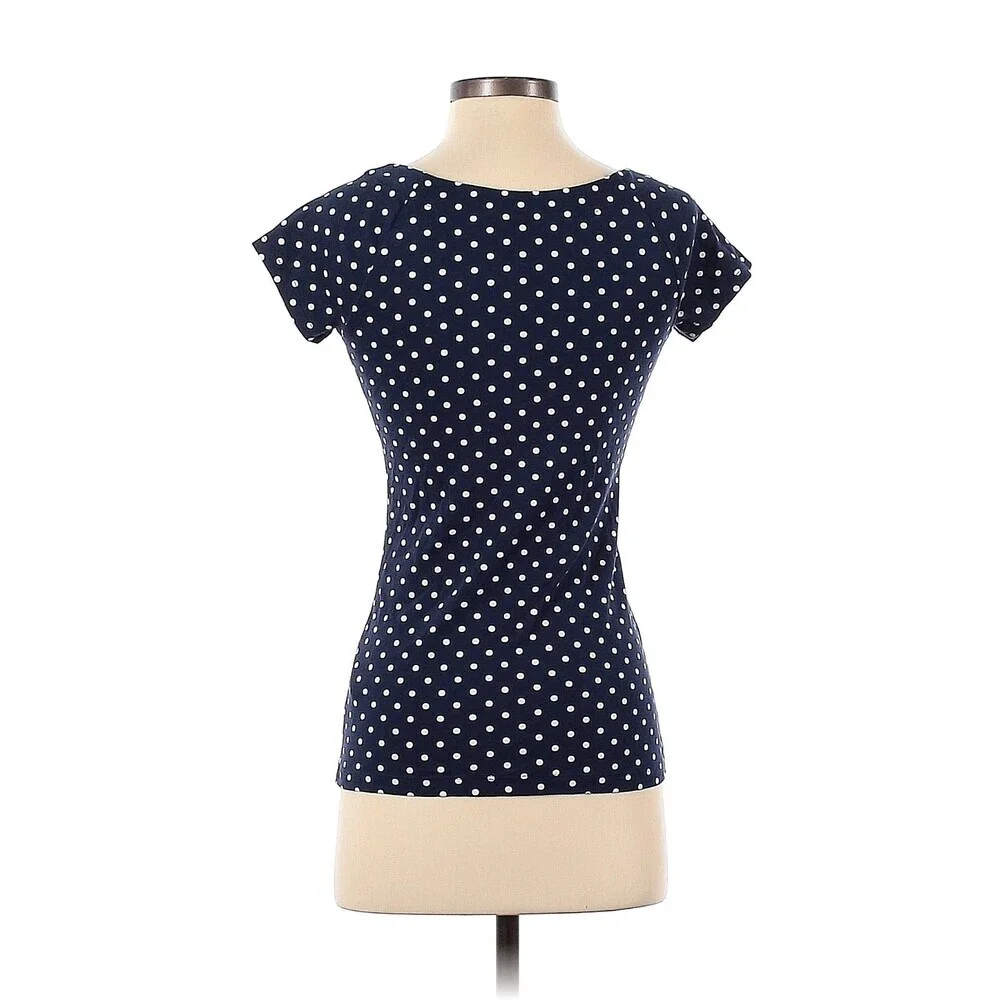 Lauren Ralph Lauren Polka Dot Short Sleeve Cotton Tee shirt (NWT) - Picture 2 of 3